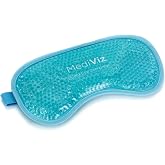MediViz Cooling Gel Eye Mask, Blue | Cold Eye Mask for Relief from Puffy Eyes, Allergies &amp; Headaches, Adjustable for Personalized Comfort, Reusable Mask