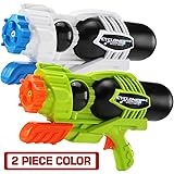 MAPIXO 2 Pack Super Water Gun(No Leaking), High Capacity Water Shooter Soaker Blaster Squirt Toy for Swimming Pool Party Sand