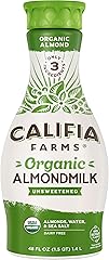 Califia Farms - Organic Unsweetened Almond Milk, 48 Oz, Dairy Free, Keto, Vegan, Plant Based, Organic Milk, Non GMO, Low Calo