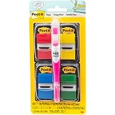 Post-it Flags, 1 x 1.7 in, Multicolor, 4 Dispensers, 50 Flags/Dispenser | Removable Page Markers for Planners, Journals, and Calendars