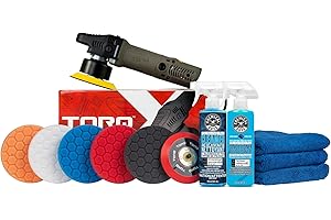 Chemical Guys TORQX Random Orbital Polisher, Complete Detailing Kit with Pads, Pad Cleaner & Conditioner, Towels (Safe for Ca