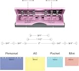 Rapesco 1322 Adjustable 6-Hole Punch Candy Pink 10 Sheet Capacity view 5