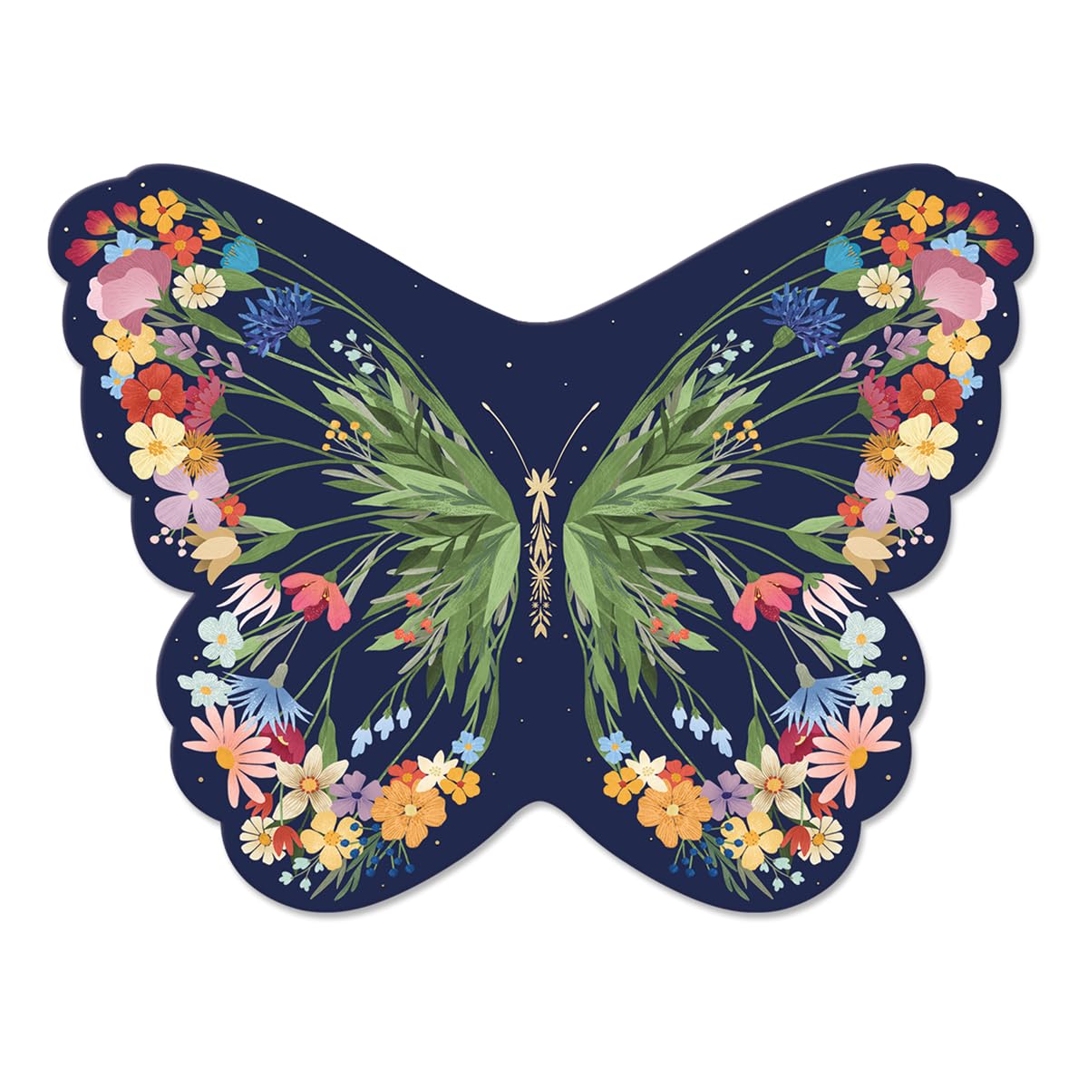 Lady Jayne Botanical Garden Butterfly, Die-Cut Note Cards, 20 Blank Cards (12956)