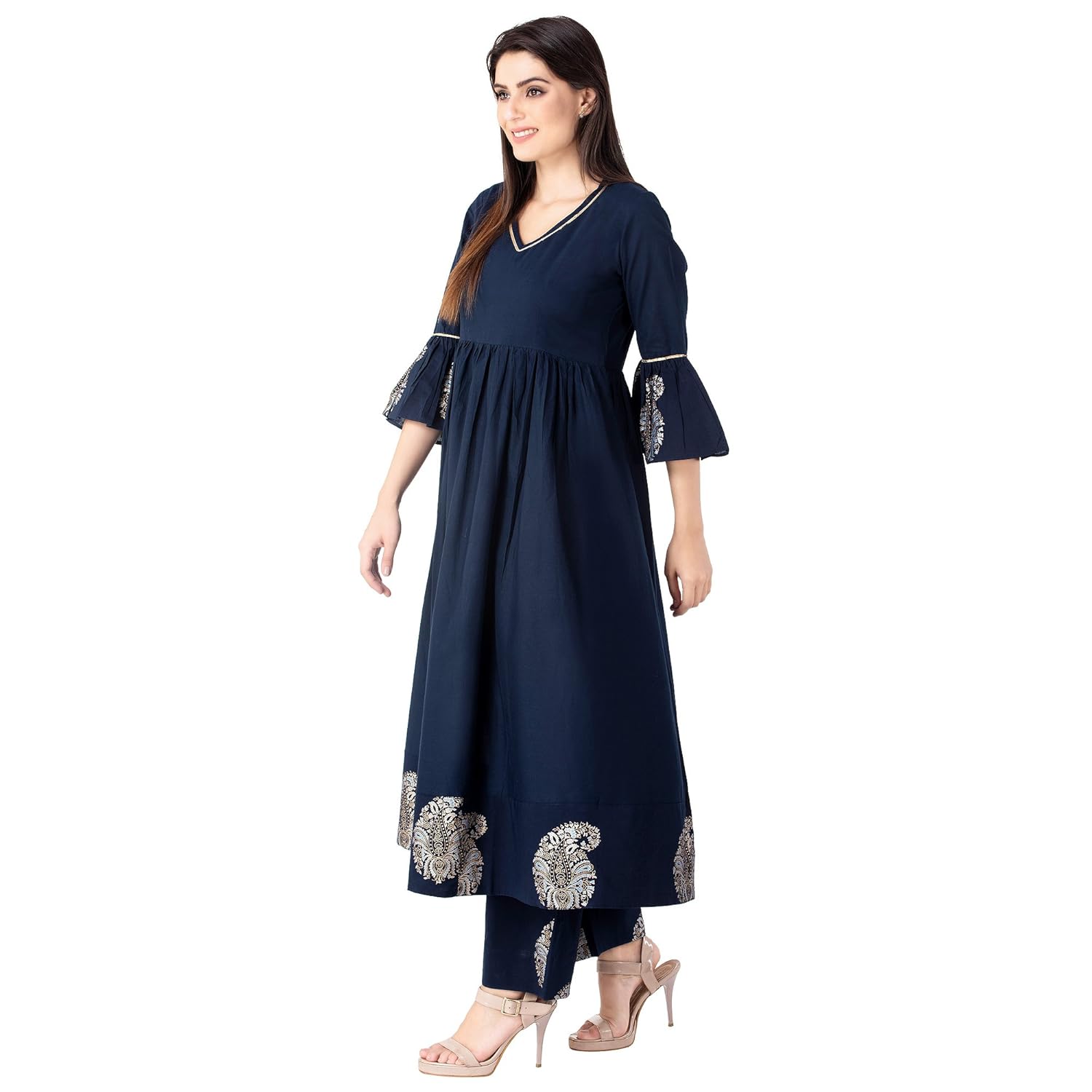 khushal women's cotton kurta with palazo