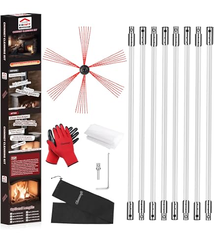 12x12 Inch Square Wire Chimney Brush – Single Spiral, 0.0286” Oil Tempered Wire