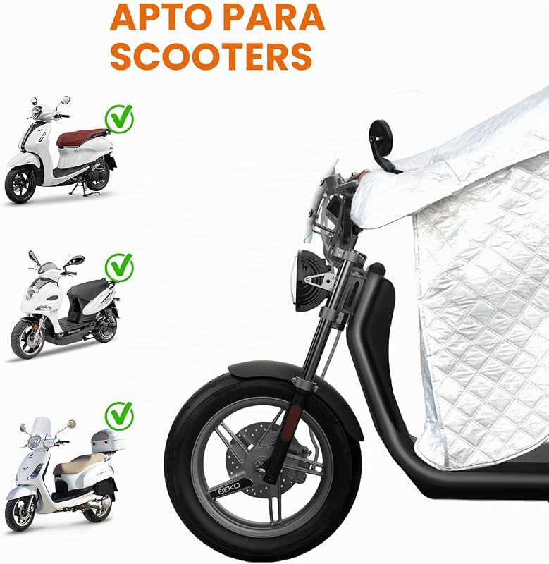 Cobertura de pernas de mota Proteção Solar Verão - Capa de scooter Proteção contra chuva com riscas refletoras Capa universal de poliéster para veículos de duas rodas pedófilos