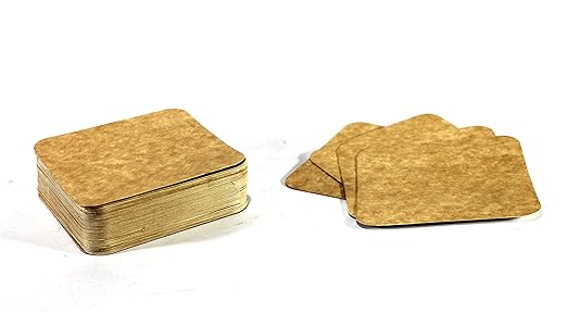 eSplanade Disposable Coaster - Made with Thick Paper (Set of 100) - Use and Throw Reversible Coasters - Perfect for Bar, Hotel, Restaurant Purpose & Parties (Brown Square)