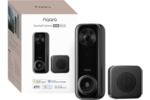 Aqara Doorbell Camera G400 with Chime, Wired/PoE, HomeKit Secure Video, 2K HD Head-to-toe View, 2-Way Audio, 2.4/5GHz Wi-Fi 6