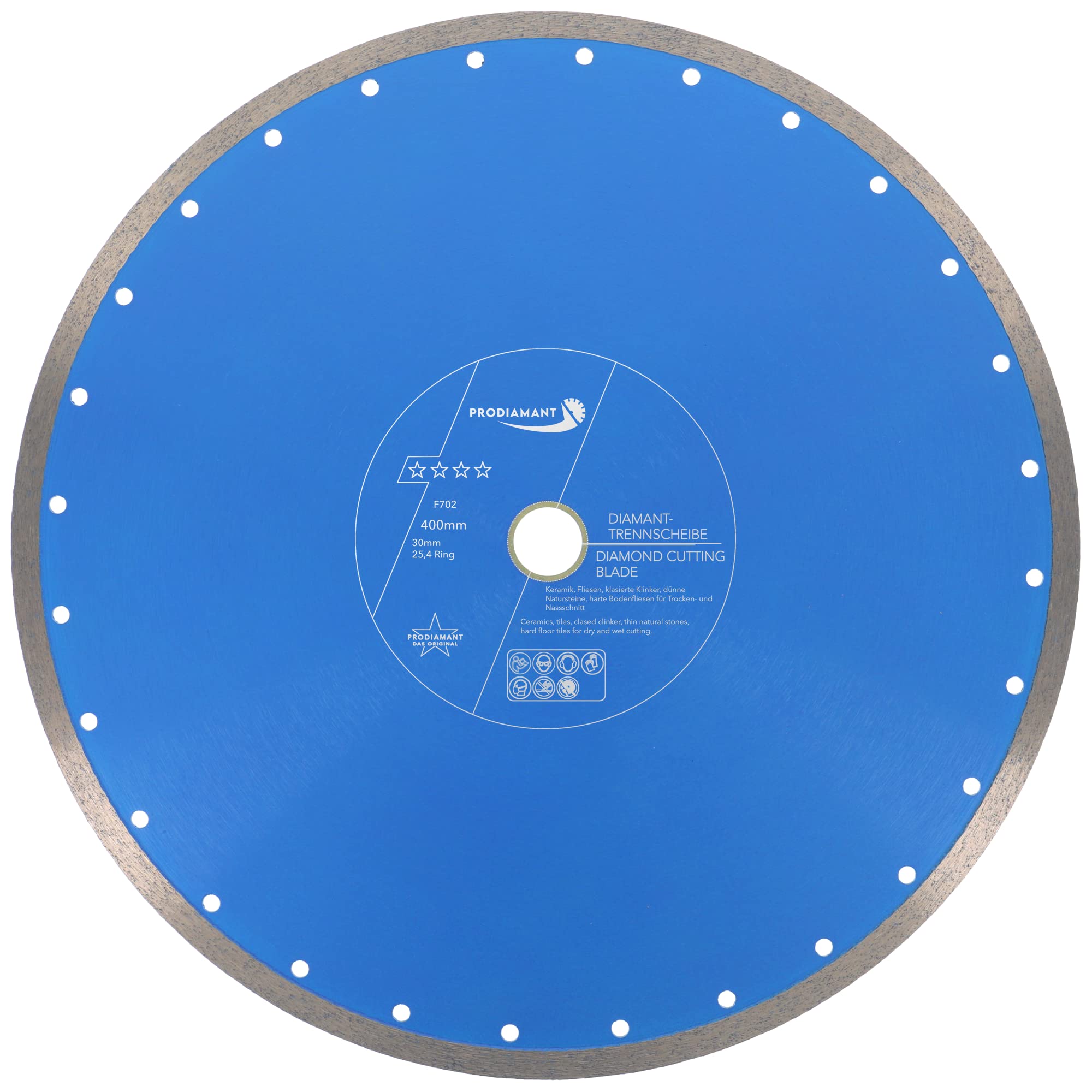 PRODIAMANT Professional Diamond Cutting Disc PRORIM 400 mm x 30/25.4 mm No Breakage on Tiles Porcelain Stoneware Ceramic