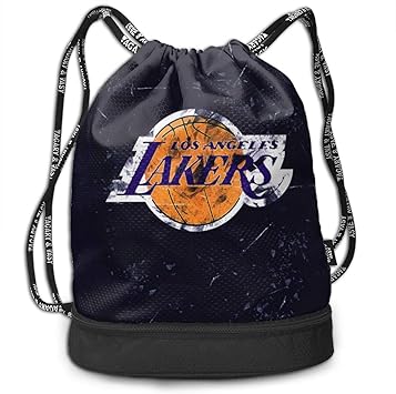 lakers drawstring bag