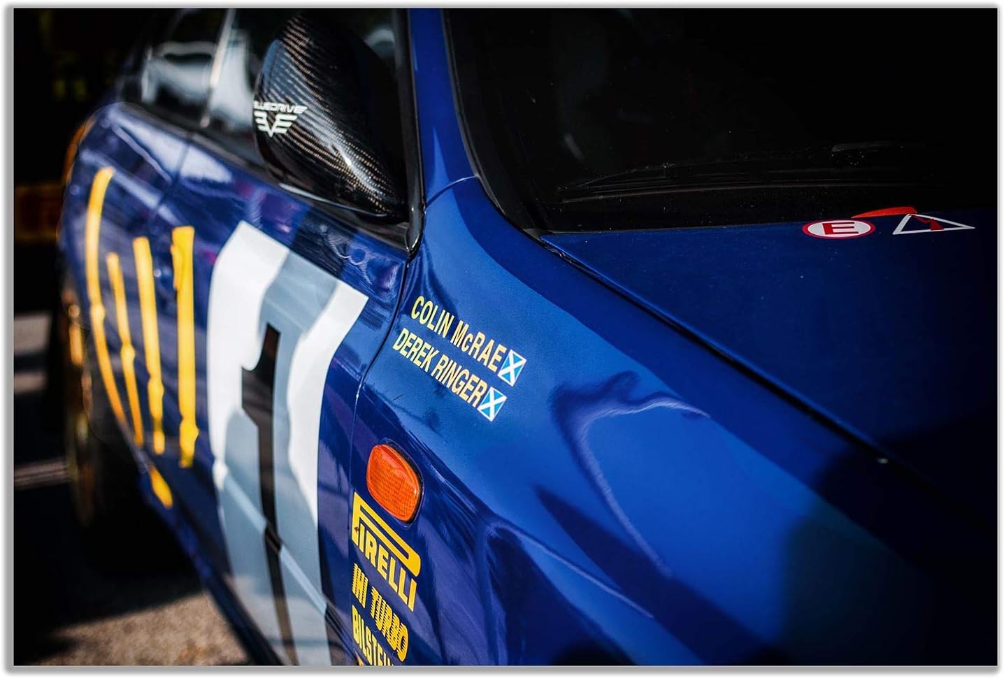 Amazon Com Subaru Impreza Wrc Blue Canvas Wall Art Picture Print 12x8 Posters Prints