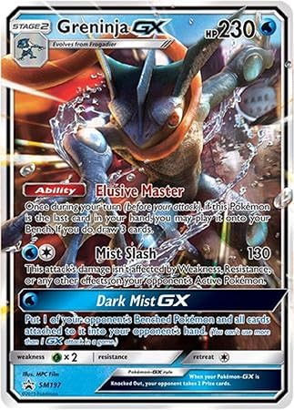 Pokemon Card Detective Pikachu Greninja Gx Sm197 Jumbo Oversized