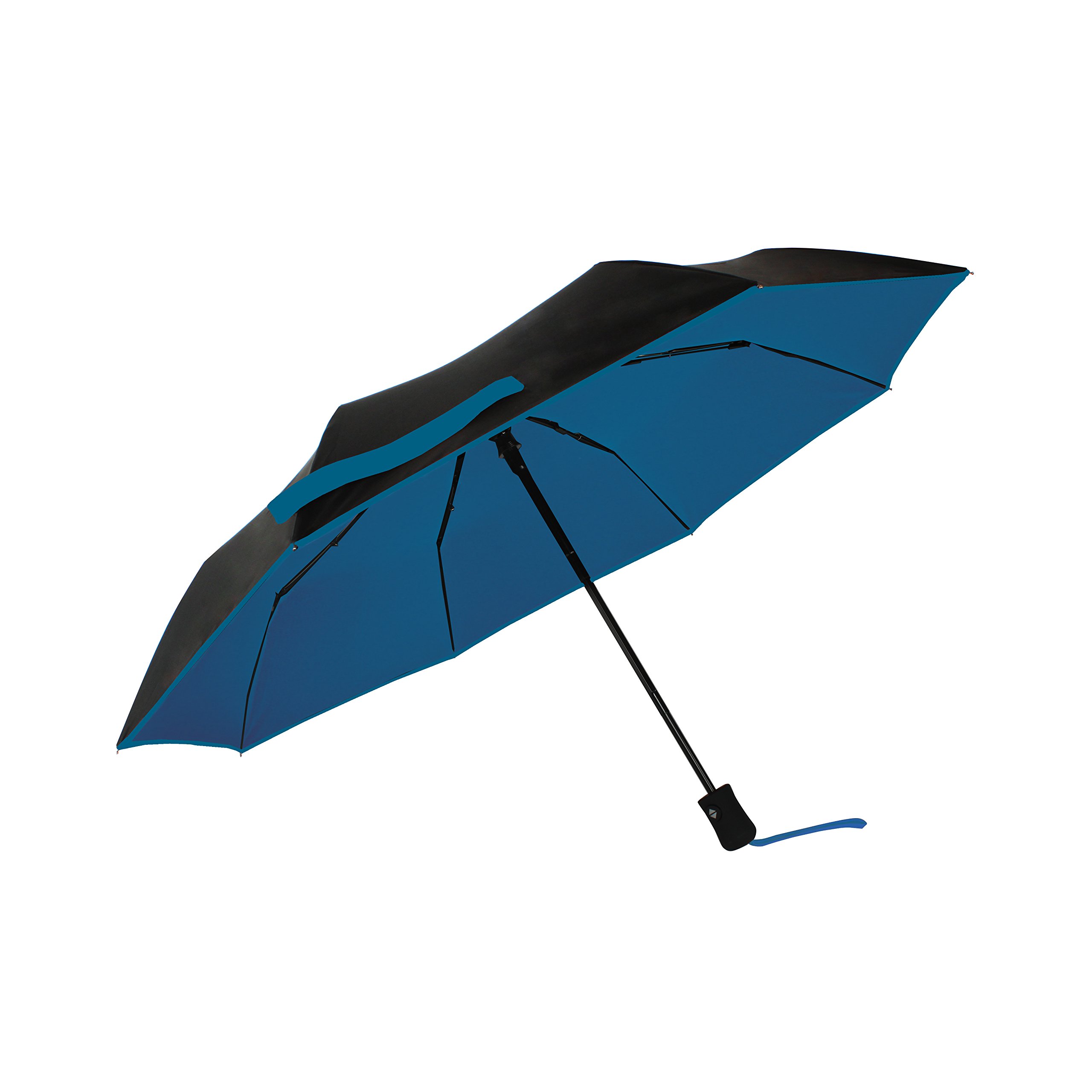 Smati Parapluie pliant Anti UV - Résistant au Vent Ouverture et fermetures automatiques Noir bleu Folding Umbrella, 29 cm, Blue (Bleu)