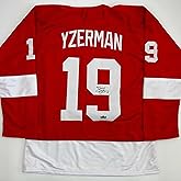 Facsimile Autographed Steve Yzerman Detroit Red Reprint Laser Auto Hockey Jersey Size Men's XL