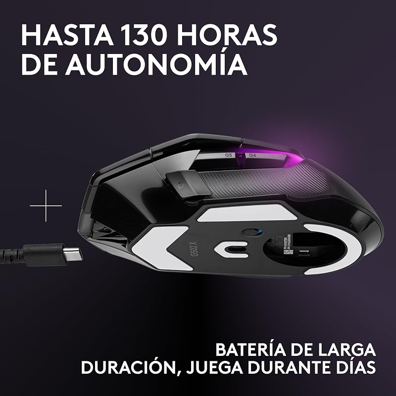 G502 X Plus, Ratón inalámbrico Gaming - Negro