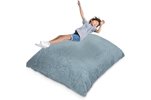 Matini Home Crash Pad - Sensory Pad with Cover Foam Blocks for Kids and Adults, Ideal Gymnastics Equipment to Jump, Play or Relax - Turquoise 48" X 60"