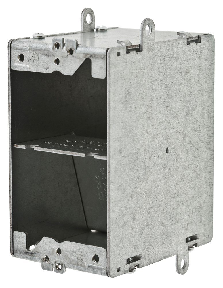 Photo 1 of Bryant Electric RJ600 JLOAD Multimedia Box, 2½-Inch Deep with Seven (7) ½-Inch Knockouts, Non-Metallic Sheathed Cable Clamps On Each Side