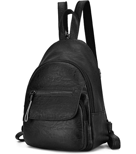GTM Distressed Brown Buffalo Leather Sling Backpack with Zipper : Clothing, Shoes & Jewelry