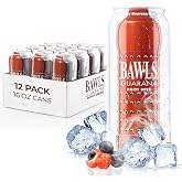 BAWLS Guarana Root Beer - Guarana Fueled Soda for Energy, High Caffeinated Drink, 12 Pack 16oz Cans