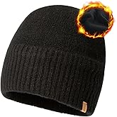 TOP-EX PolarWool™ Oversized L/XL/XXL 100% Merino Wool Beanie Fleece Lined Cuffed Watch Fisherman Cap