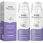 Vigority Magnesium Lotion for Kids & Babies Sleep - Bedtime Calming Body Cream with Natural Ingredients & Multi Vitamins - Topical Magnesium Soothing Relief, Promotes Relaxation (8 fl oz, Lavender)
