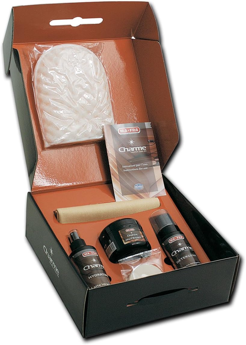 Ma-Fra, Charme, Car Seat and Dashboard Cleaning Kit, Cleanses, Nourishes and Elasticises Leather
