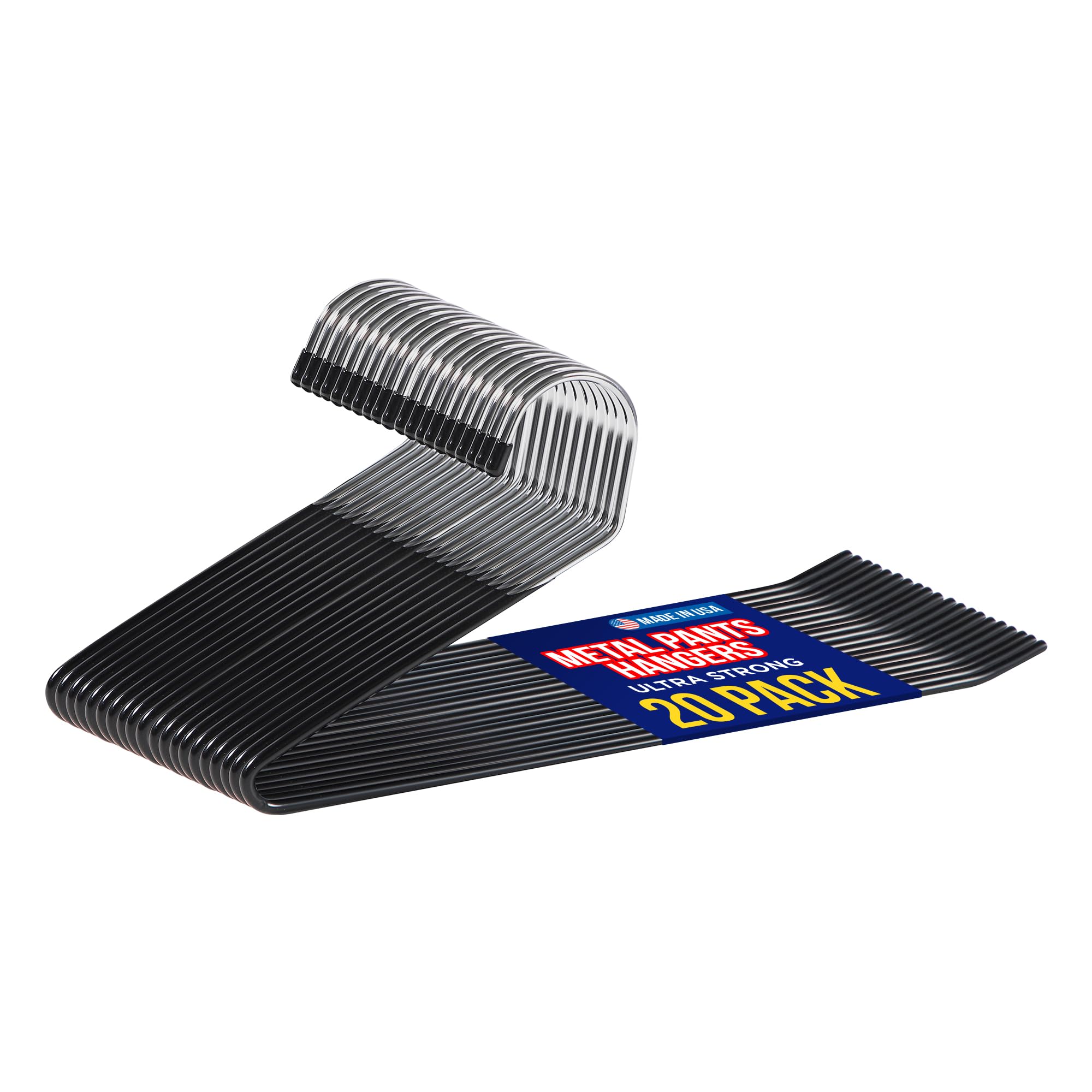 Lifemaster Metal Pants Hanger Set 20 Pieces Elegant NonSlip Closet