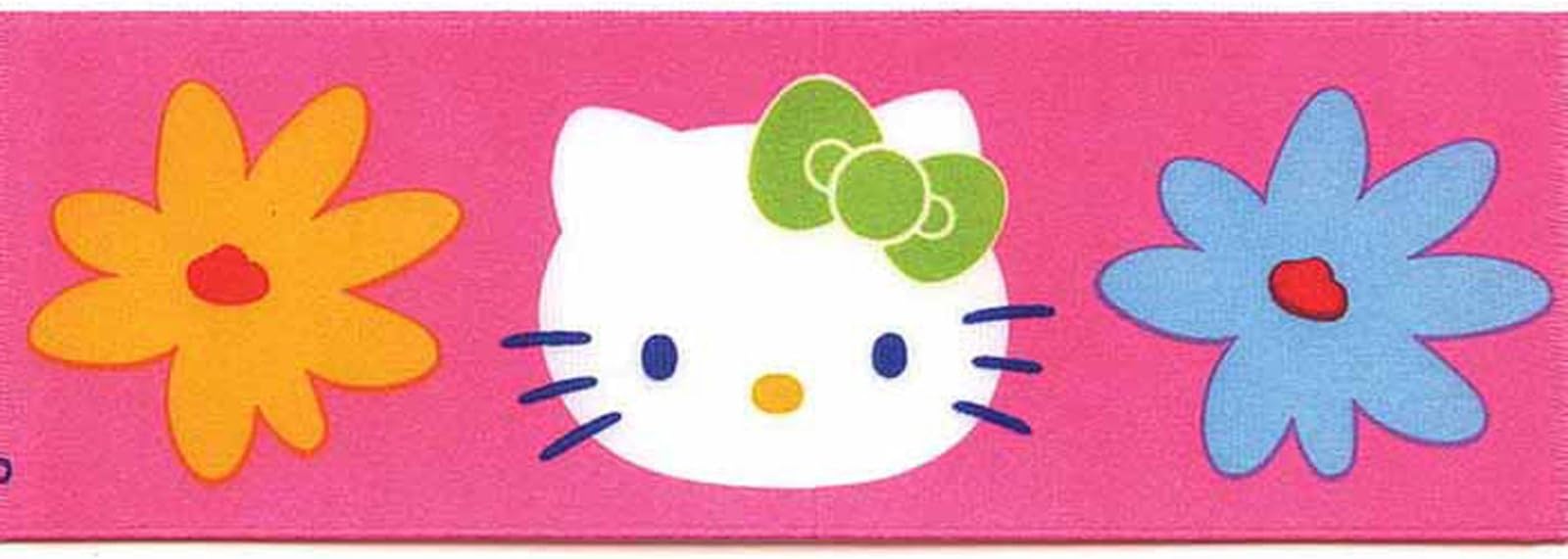 7/8in Hello Kitty Floral Ribbon Pink