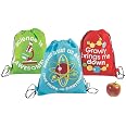 Science Party Drawstring Bags – 12 Pack With Fun Quotes – Durable Backpacks For Favors, STEM Events & Camps - View #10