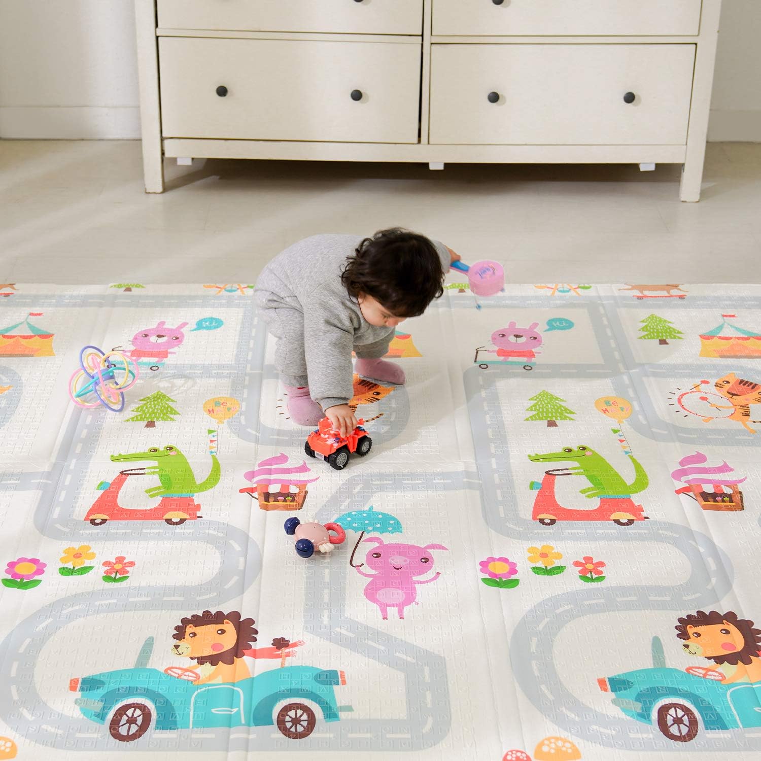 Hongteya Tapis De Jeu Gonflable Pour Bebe Tapis 80cm X 70cm Tapis De Jeu En Pvc Impermeable De Jeu 3 6 Mois 1 An Bebe Cadeau Denfant Centre De Jeux Dactivites Amusantes Eveil