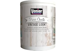 VENIER Chalk Pure Paint - for Furniture, Crafts, Home Decor - All-in-One – DIY – Eco-Friendly (Vintage [Aged Gray]), (33.81 oz)