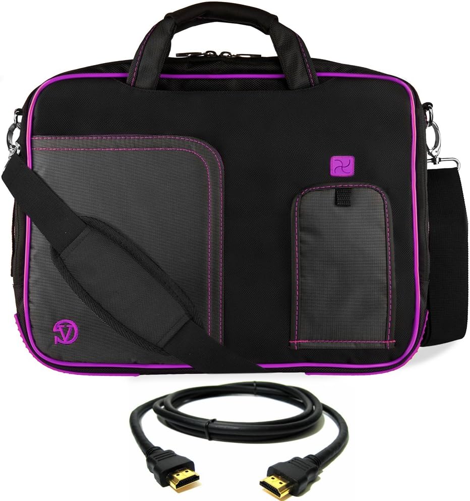 Purple Laptop Bag, HDMI Cable for Dell Latitude, Inspiron, Precision, XPS, Alienware, Vostro G3 G5 G7 14" to 15.6 inch