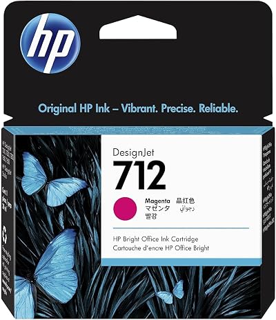 HP 712 Magenta Ink Cartridge 29ml 3ED68A for DesignJet T650 T630 T250 T230