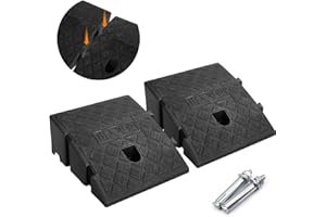 CertBuy 2 Pack Curb Ramp 5 Inch Rise, Portable Lightweight Plastic Driveway Curb ramps, Threshold Ramps Set for Loading Dock, Driveway, Sidewalk for Scooter, Wheelchair, Car, Truck, Motorcycle, Dolly