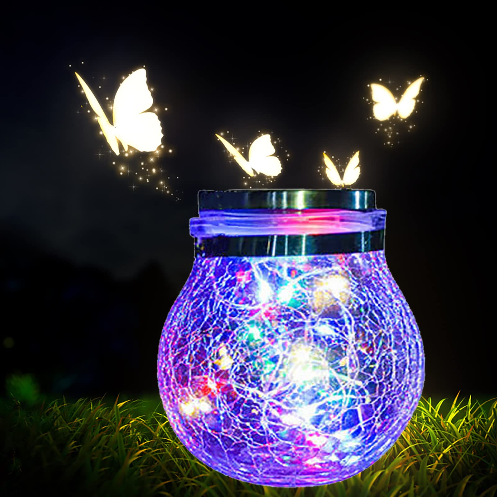 XRR 30 LED Solar Hanging Lanterns - Waterproof Solar Lights for Garden, Patio, Lawn & Yard Decor (Multicolor)