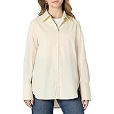 Amazon Essentials (Demi's Pick Women's Oversized-Fit Cotton Stretch Poplin Button-Down Dress Shirt