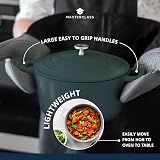 MasterClass Large Casserole Dish with Lid 5 Litre Induction Oven Safe Hunter view 7