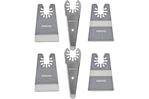 HEMUNC 6PCS oscillating Tool Scraper Blades Universal fit Multitool Scraper Blades, Compatible with Dewalt Dremel Rockwell Makita Bosch Fein Multimaster Milwaukee Porter Cable Ridgid Ryobi