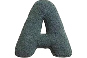 Letter Plush Pillow Soft Initial Throw Pillow A to Z English Alphabet Cushion for Sofa Bedroom Home Decor