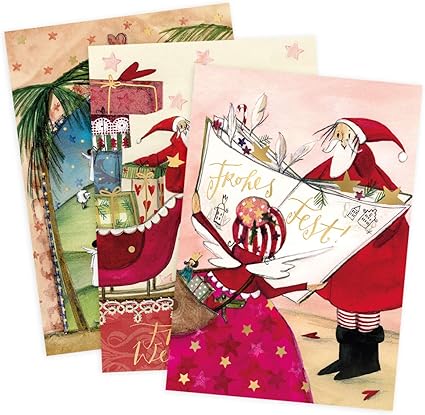 Natale Presepe Immagini.Set Di 3 Biglietti Di Auguri Per Natale Presepe Babbo Natale Slitta Angelo Neutro Bambino Ragazza In Bianco Per Natale Din A6 Amazon It Cancelleria E Prodotti Per Ufficio