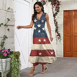 CHRATLHI American Flag Dress for Women Summer