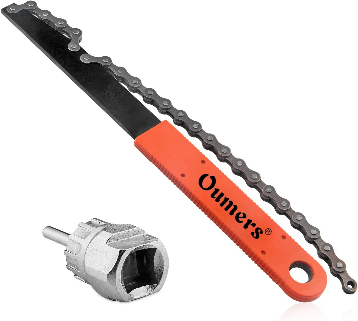 Oumers Bike Chain Tools Kit, Cassette Removal Tool Sprocket Remover Kit/Chain Whip and Cassette/Rotor Lockring Removal Tool with Guide Pin : Sports & Outdoors