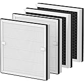 Youjors 4 Pack AP2410 Replacement Filter Compatible with DBFIT AP2410 Air Purifier, 2-in-1 HEPA 13 with Activated Carbon Filter