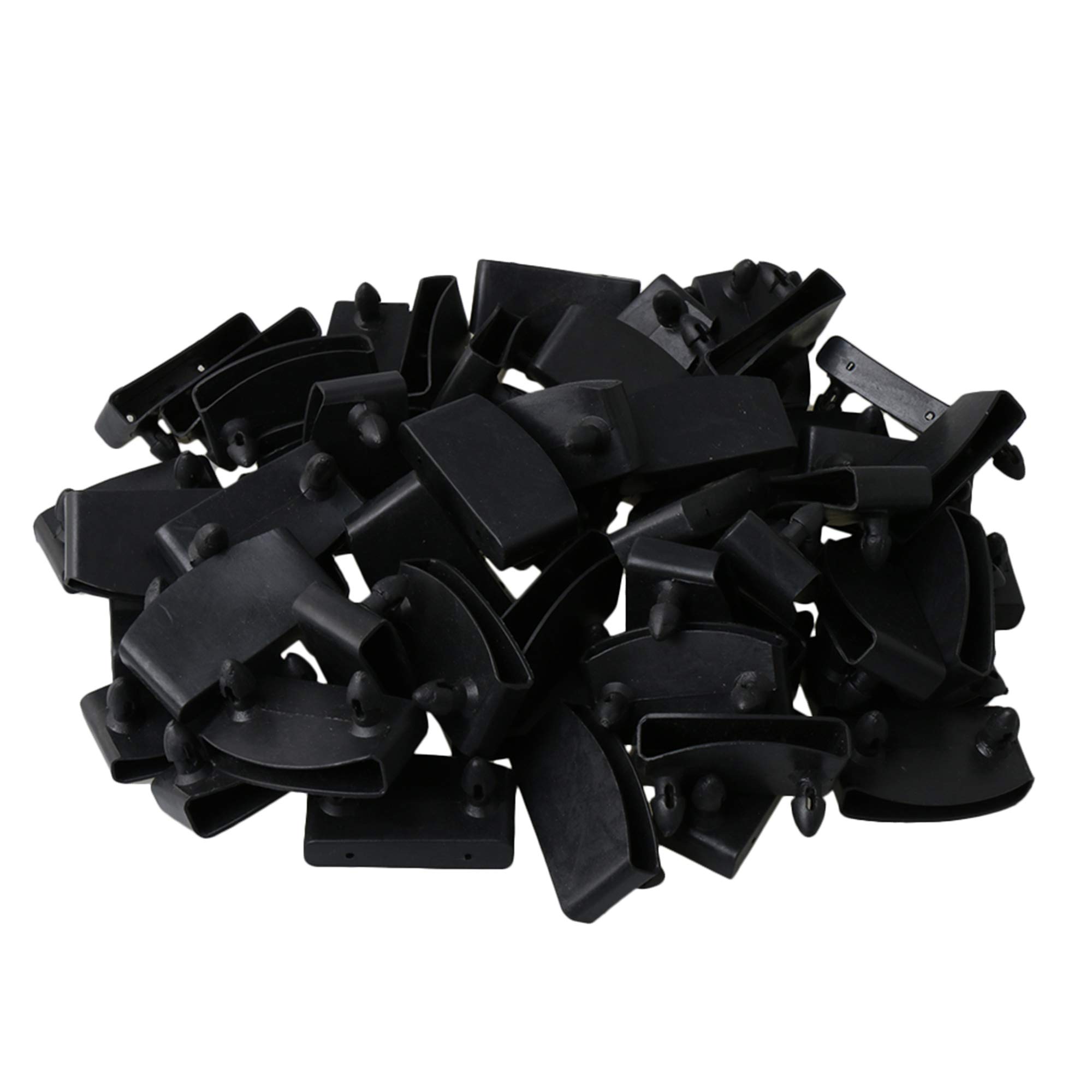 Yibuy 50Pieces Replacement Bed Slat Plastic End Caps Holders for Beds Black
