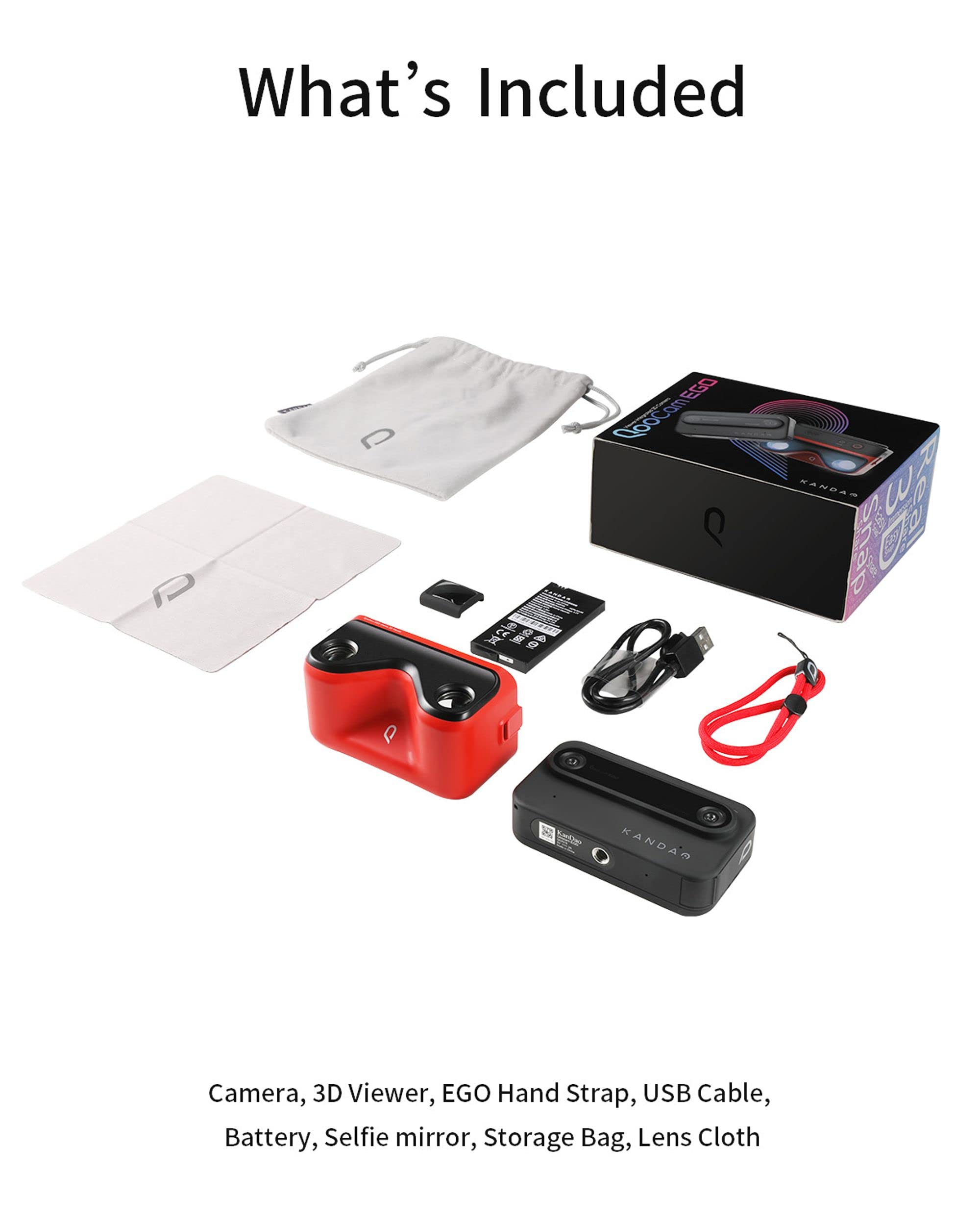 KanDao 3D Kamera, 3D Foto&Video Sofortbildkamera, Stereoskopische Kamera, 2.54" Touchscreen, Verwacklungsschutz Bildstabilisierung, QooCam EGO, Schwarz. 8