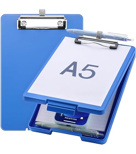 Hnogri Clipboard With Storage, Folder Nursing Clipboards Side Opening, Heavy Dut