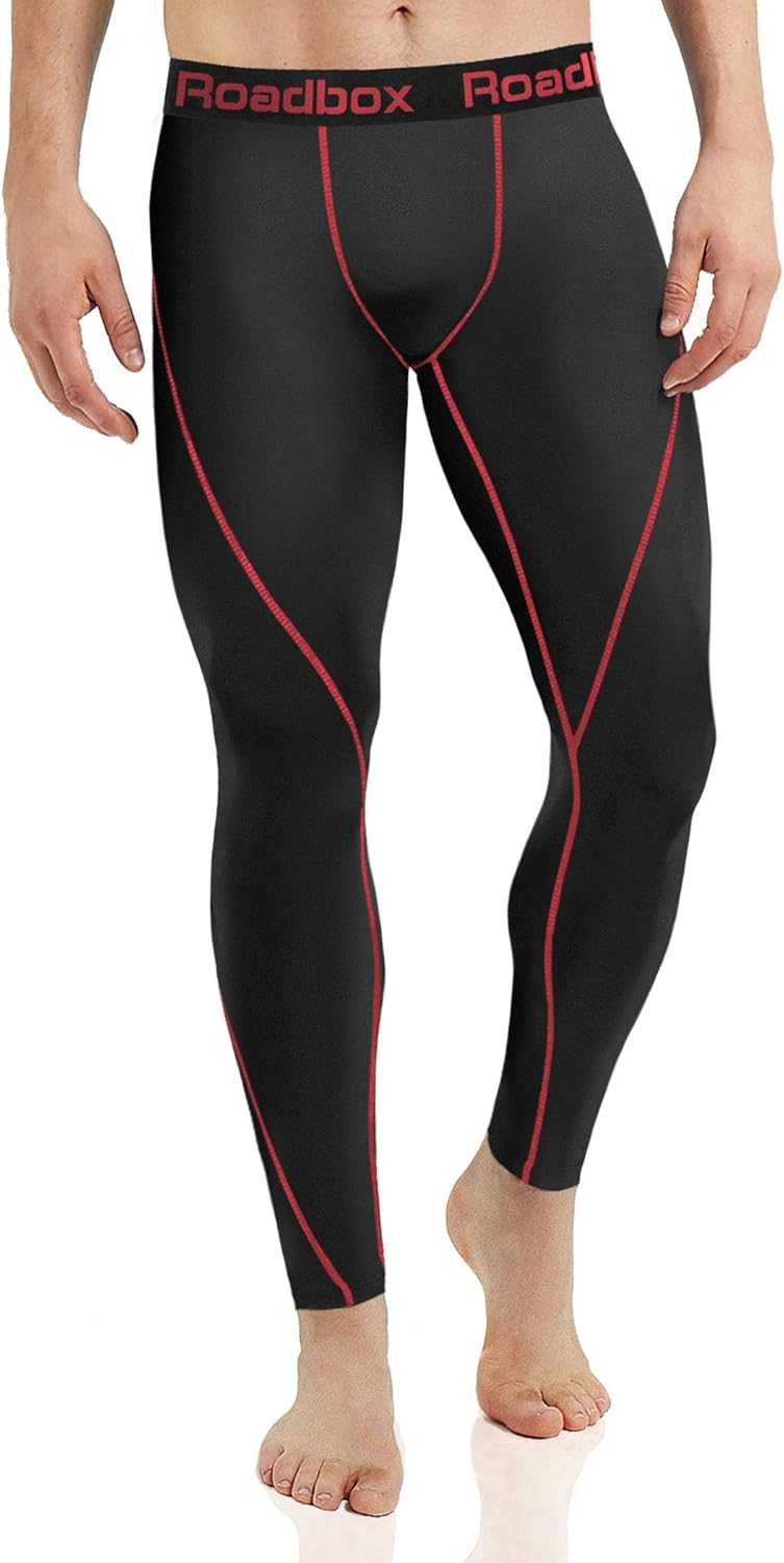 Roadbox Men's Compression Pants Base Layer Cool Dry Tights Leggings : Clothing