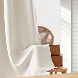 MRTREES Beige Blackout Curtains 66 Inch Drop 2 Panels 117x167 cm 46x66 view 4