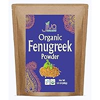 Jiva Organic Fenugreek Powder 1.5LB Bulk Bag - Non-GMO (Methi Powder, Fenogreco)