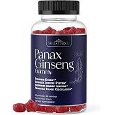 Stellar Secret Korean Red Ginseng Gummies 1500mg &mdash; Panax Ginseng Supplement for Men &amp; Women, Energy, Focus &amp; Immune Support, Vegan Pectin-Based Chews, Peach Flavor, Non-GMO, 60 Count (30-Day Supply)